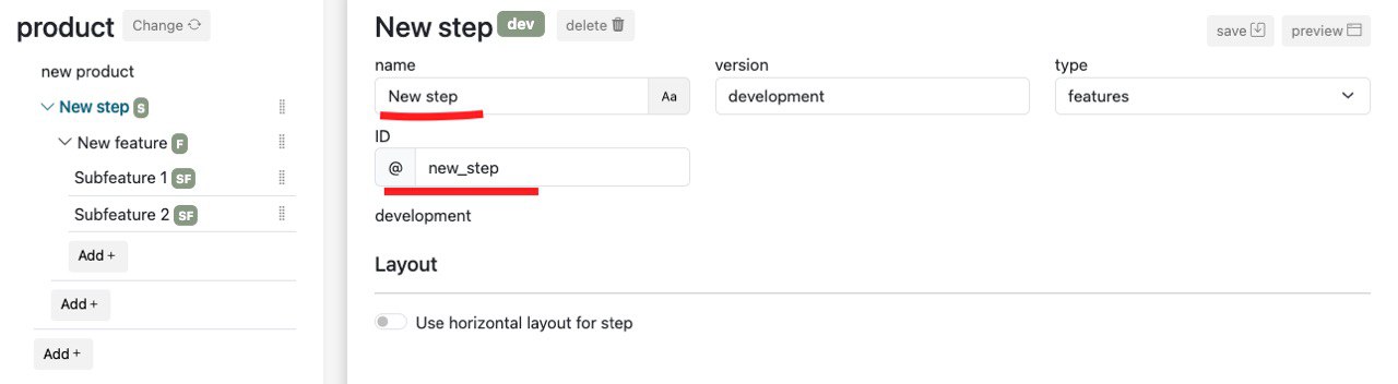 Feature hierarchy
