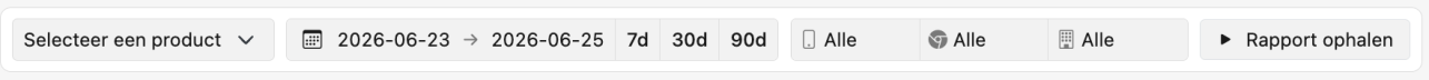 Marketing dashboard filter bar
