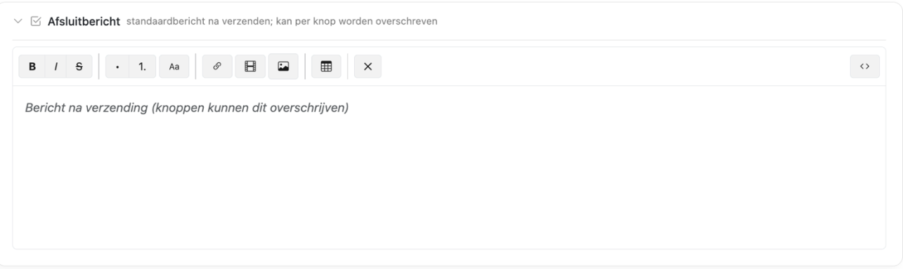 Step 5: confirmation text editor
